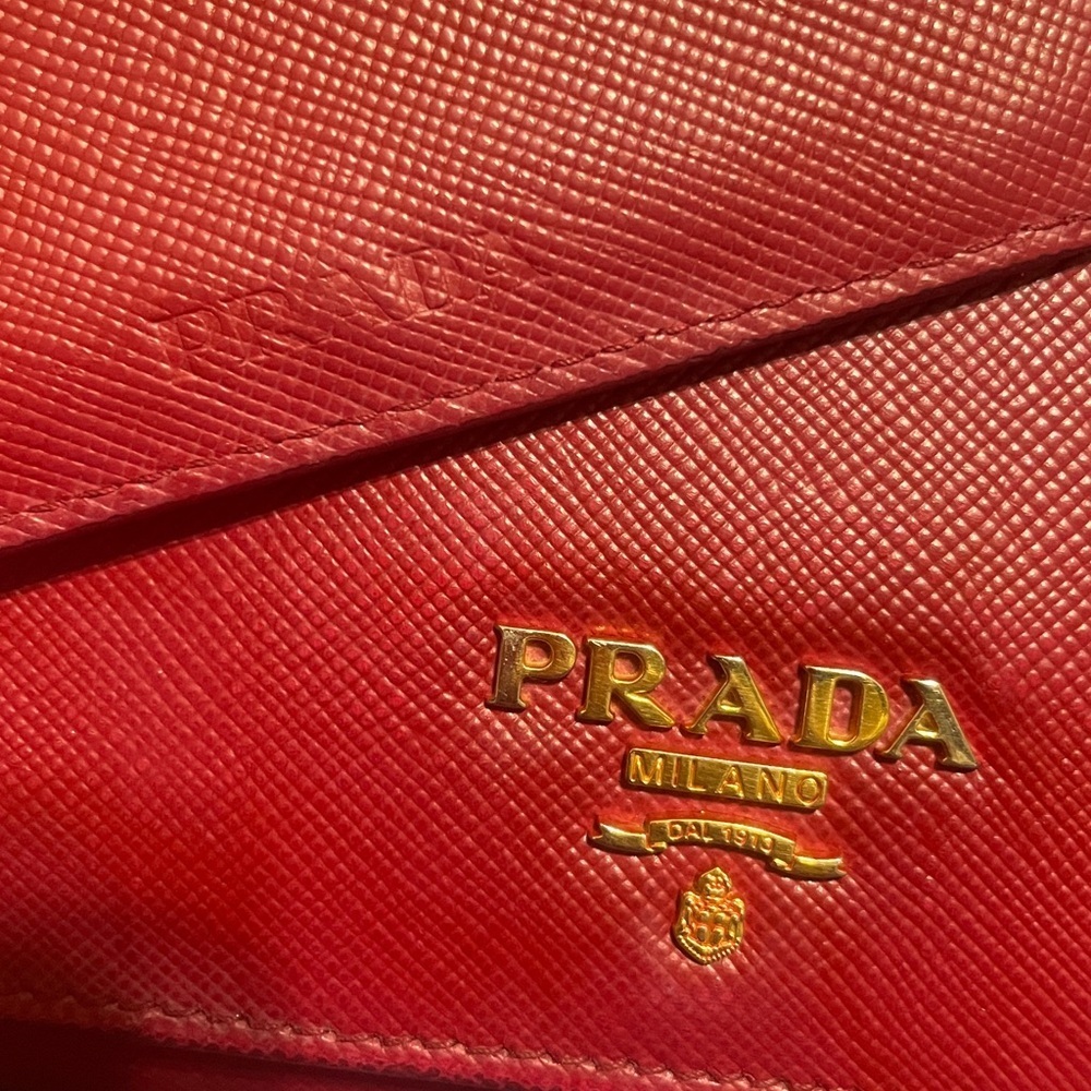 Prada Crimson Leather Wallet Set - Picture 2 of 13